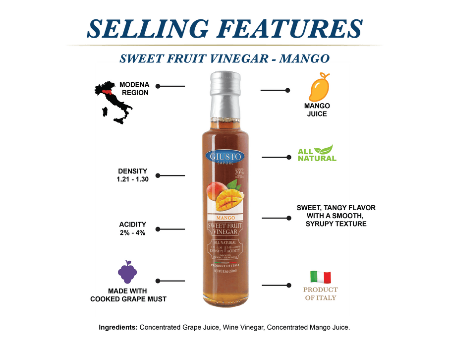 Signature HomeStyles Vinegars Mango Sweet Fruit Vinegar