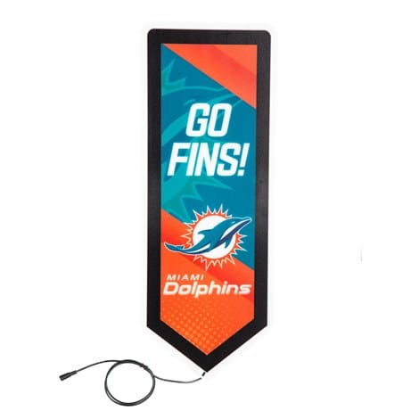 Signature HomeStyles Wall Accents Miami Dolphins NFL LED Wall Pennant