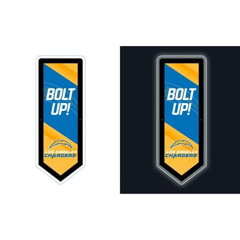 Signature HomeStyles Wall Accents LA Chargers NFL LED Wall Pennant