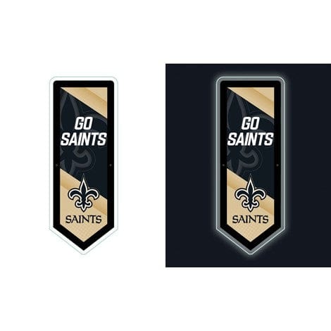Signature HomeStyles Wall Accents New Orleans Saints NFL LED Wall Pennant