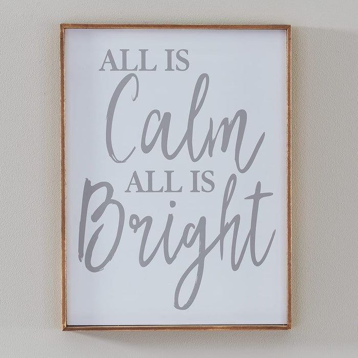 Signature HomeStyles Wall Signs All is Calm Wood Sign