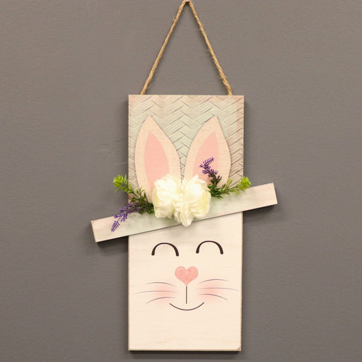 Signature HomeStyles Wall Signs Easter Hat Bunny Plaque