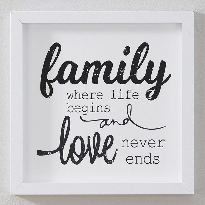 Signature HomeStyles Wall Signs Family Where Life Begins Wood Sign