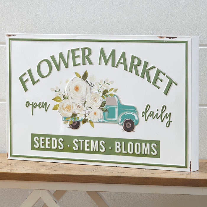 Signature HomeStyles Wall Signs Flower Market Metal Sign