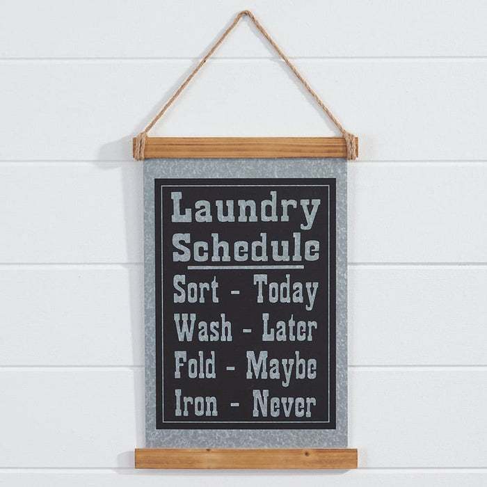 Signature HomeStyles Wall Signs Laundry Schedule Metal Sign