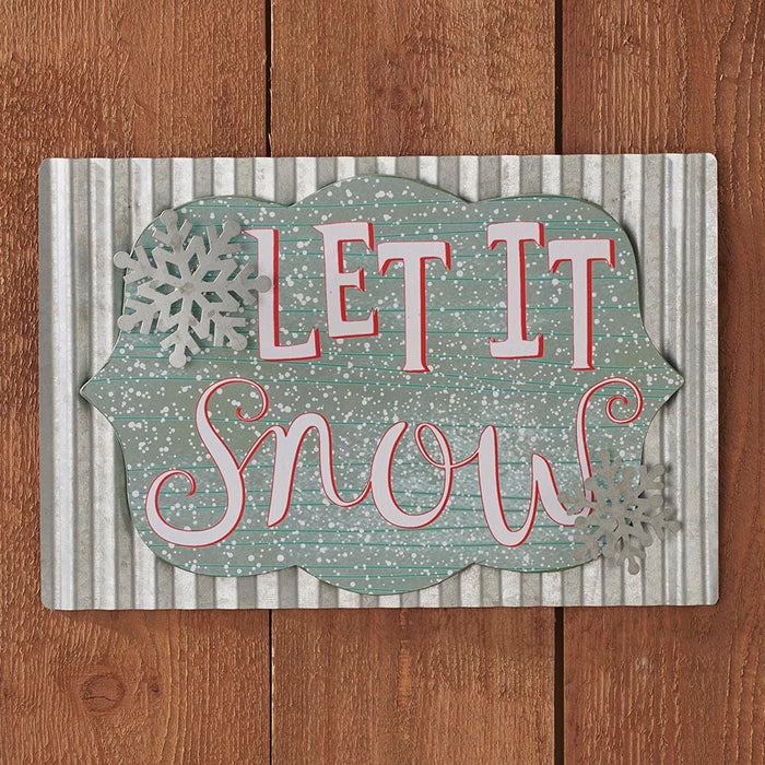 Signature HomeStyles Wall Signs Let It Snow Wood Sign