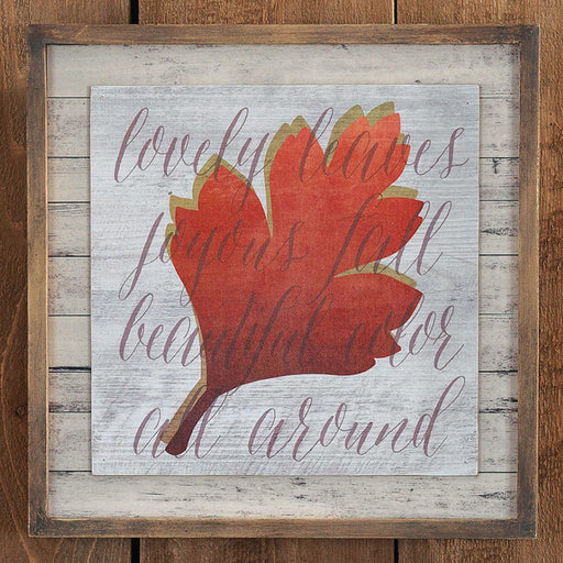 Signature HomeStyles Wall Signs Lovely Leaves Wood Sign