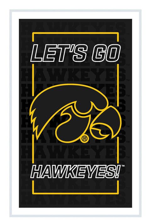 Signature HomeStyles Wall Signs University of Iowa NCAA Neolite LED Rectangle Wall Sign
