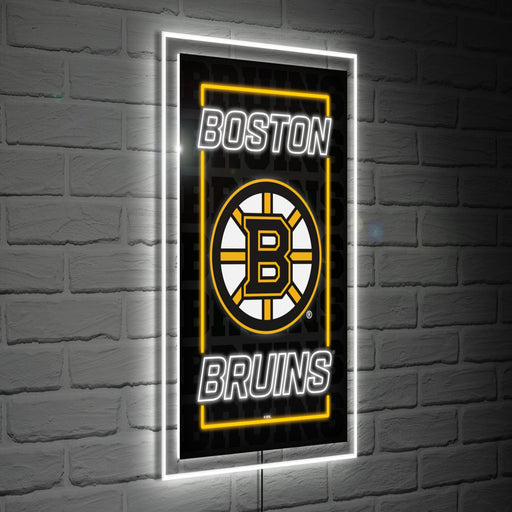Signature HomeStyles Wall Signs Boston Bruins NHL Neo Lite Rectangle Wall Sign