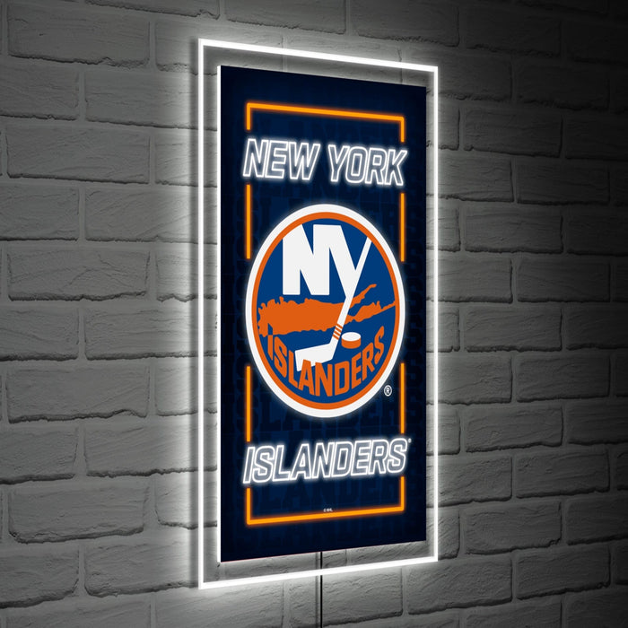 Signature HomeStyles Wall Signs New York Islanders NHL Neo Lite Rectangle Wall Sign