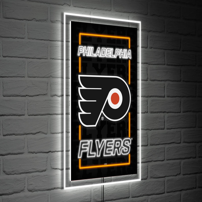 Signature HomeStyles Wall Signs Philadelphia Flyers NHL Neo Lite Rectangle Wall Sign