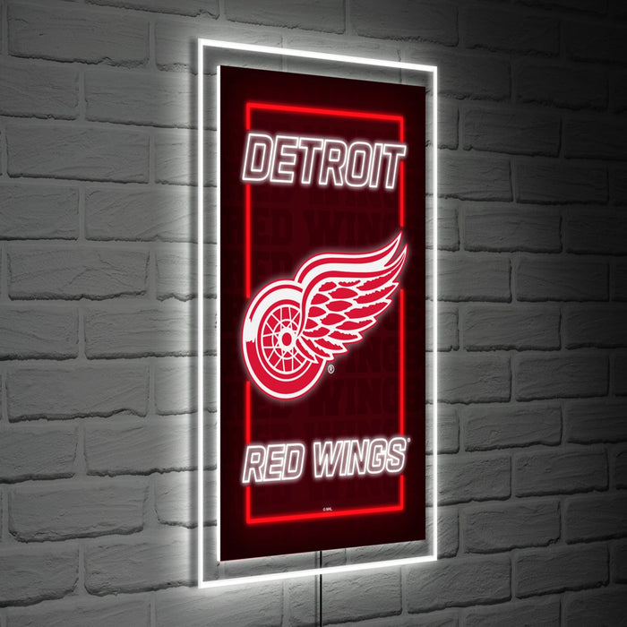 Signature HomeStyles Wall Signs Detroit Red Wings NHL Neo Lite Rectangle Wall Sign