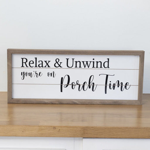 Signature HomeStyles Wall Signs On Porch Time Wood Sign