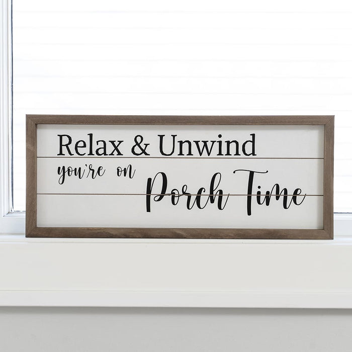 Signature HomeStyles Wall Signs On Porch Time Wood Sign