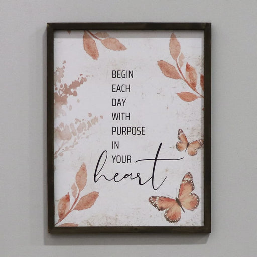 Signature HomeStyles Wall Signs Purpose in Your Heart Wood Sign
