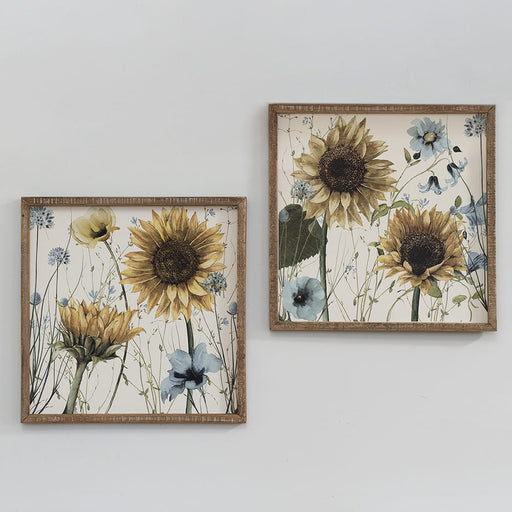 Signature HomeStyles Wall Signs Sunflowers 2pc Sign Set