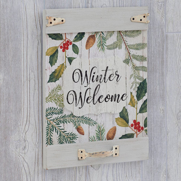 Signature HomeStyles Wall Signs Winter Welcome Wood Sign