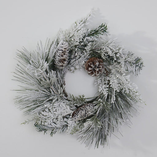 Signature HomeStyles Wreathes Fluffy Snow Covered Pine Wreath